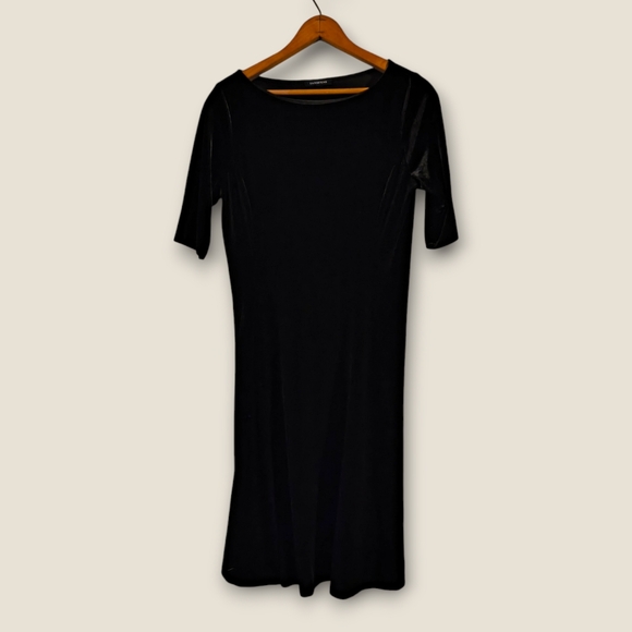 🌷 3 for $20 🌷 Vintage 90s black velvet midi dress - Picture 4 of 7